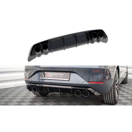 Body kit a vizuálne doplnky ZADNÝ DIFÚZOR Zadný difúzor + Koncovky výfuku Imitácia Seat Leon FR Hatchback Mk4 | race-shop.sk
