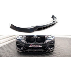 MAXTON DESIGN predný splitter pre BMW X3 M40d / M40i / M-Pack G01, lesklá čierna, V2