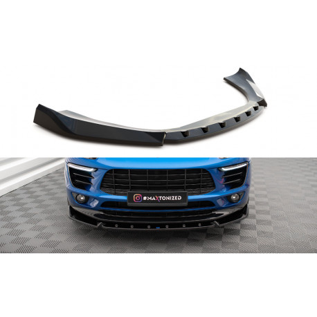 Body kit a vizuálne doplnky MAXTON DESIGN predný splitter pre Porsche Macan Mk1, lesklá čierna, V2 | race-shop.sk