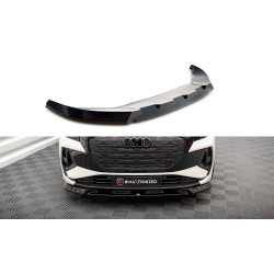 MAXTON DESIGN predný splitter pre Audi Q4 e-tron Sportback Mk1, lesklá čierna, V1