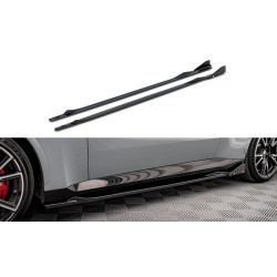 MAXTON DESIGN difúzory prahov + klapky pre BMW 2 Coupe M-Pack / M240i G42, lesklá čierna, V2
