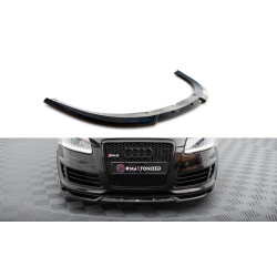 MAXTON DESIGN predný splitter pre Audi RS6 Avant C6, lesklá čierna, V2