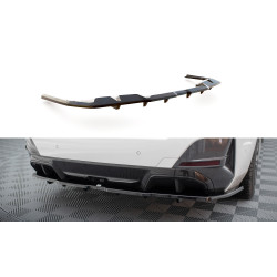 MAXTON DESIGN centrálny zadný splitter pre BMW i4 M-Pack G26 (so zvislými lištami), lesklá čierna, V1