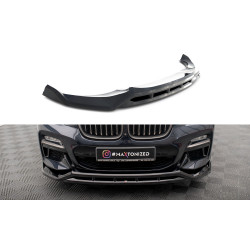 MAXTON DESIGN predný splitter pre BMW X4 M-Pack G02, lesklá čierna, V2