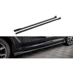 MAXTON DESIGN difúzory prahov pre BMW X4 M-Pack G02, lesklá čierna, V2