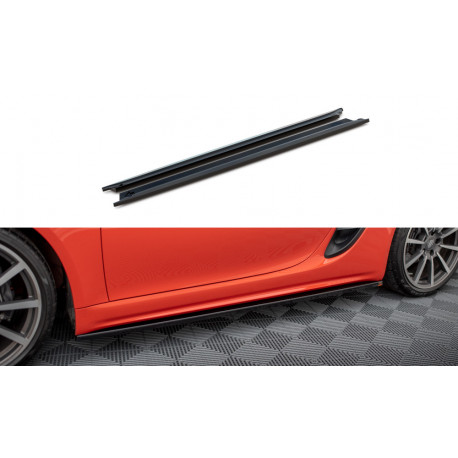 Body kit a vizuálne doplnky MAXTON DESIGN difúzory prahov pre Porsche 718 Cayman 982c, lesklá čierna | race-shop.sk