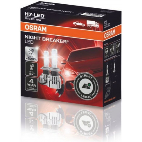Žiarovky a xenónové výbojky Osram LED lamps NIGHT BREAKER H7 - street legal (2pcs) | race-shop.sk