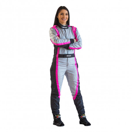 Kombinézy FIA pretekárska kombinéza RRS EVO Victory, ružová/sivá | race-shop.sk