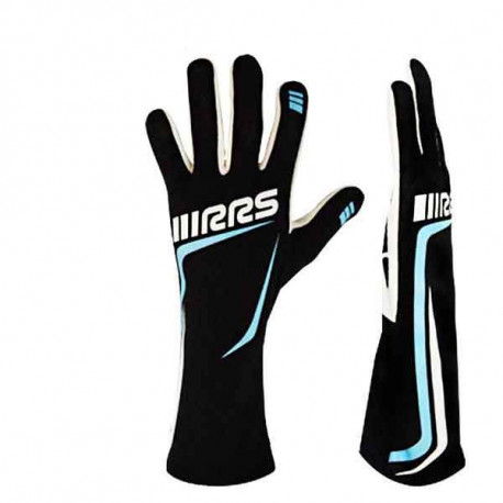 Rukavice Závodné rukavice RRS Grip 2 s FIA (vnútorné prešívanie) čierna modrá | race-shop.sk