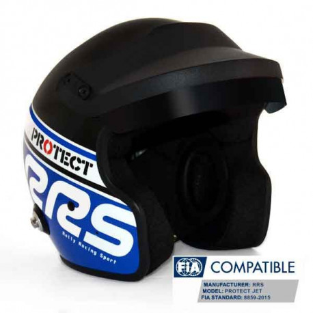 Otvorené prilby FIA otvorená pretekárska prilba RRS Protect JET (HANS), modrá | race-shop.sk