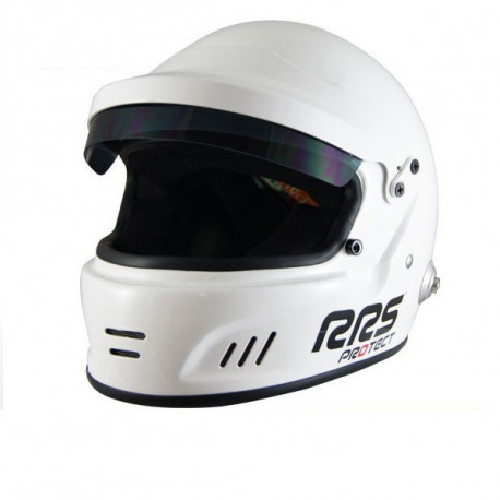 Uzatvorené prilby FIA uzatvorená pretekárska prilba RRS Protect RALLY (HANS), biela | race-shop.sk