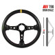 Volanty 3 ramenný športový volant RRS Carbon 90, 350mm, karbón, hrúbka 37/29mm, 90mm odsadenie, karbón/čierna/žltá | race-shop.sk