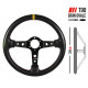 Volanty 3 ramenný športový volant RRS Carbon 90, 350mm, karbón, hrúbka 37/29mm, 90mm odsadenie, karbón/čierna/žltá | race-shop.sk