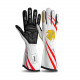 Race gloves MOMO CORSA PRO with FIA homologation (external stitching) white