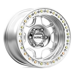 KMC KM233 HEX BEADLOCK disk 17x9 5x127 71.5 ET-38, Silver