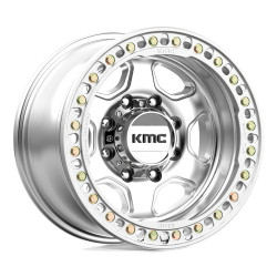 KMC KM233 HEX BEADLOCK disk 17x9 8x165.1 125.1 ET-38, Silver