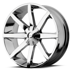 KMC KM651 SLIDE disk 22x9.5 6x135/6x139.7 100.3 ET38, Chrome