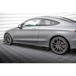 MAXTON DESIGN bočné klapky pre Mercedes-AMG C43 Coupe C205 Facelift, lesklá čierna