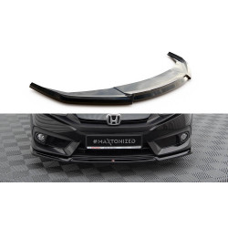 MAXTON DESIGN predný splitter pre Honda Civic Mk10, lesklá čierna, V2