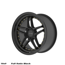 STROM DS-05 disk 18x9.5 5x114 73.1 ET15, Full Satin Black