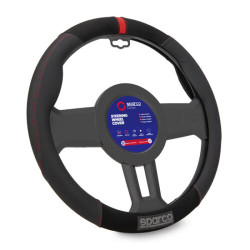 SPARCO CORSA SPS130 poťah volantu, red (PVC, semiš a guma)