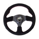 Akcie 3 ramenný športový volant NRG RACE, 320mm, semiš, 25mm odsadenie, čierna/sivá | race-shop.sk