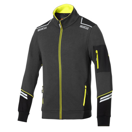 Mikiny a bundy SPARCO ALABAMA TECH FULL ZIP - šedá/žltá | race-shop.sk