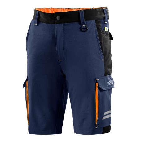 Výstroj pre mechanikov SPARCO Teamwork šortky pre mužov modrá/oranžová | race-shop.sk