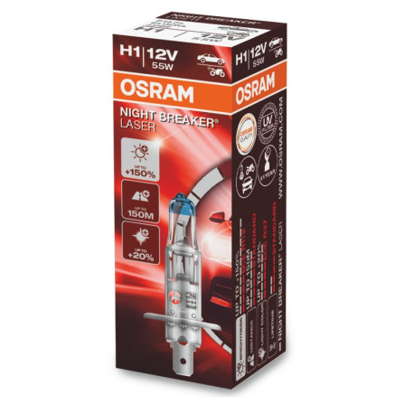 Žiarovky a xenónové výbojky Osram halogénové žiarovky NIGHT BREAKER LASER H1 (1ks) | race-shop.sk