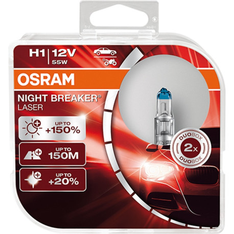 Žiarovky a xenónové výbojky Osram halogénové žiarovky NIGHT BREAKER LASER H1 (2ks) | race-shop.sk
