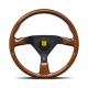 Akcie 3 ramenný športový volant MOMO MONTECARLO HERITAGE, 350mm, drevo, 30mm odsadenie, hnedá/čierna | race-shop.sk
