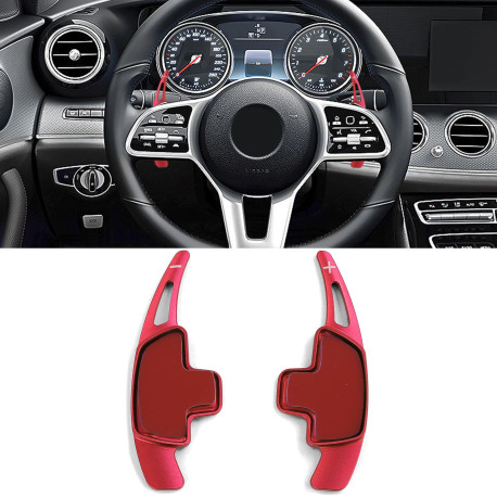 Pádla pod volantem Hliníkové pádla radenia pod volant Mercedes GLA X156 GLB X247 GLC X253 C253, červená | race-shop.sk