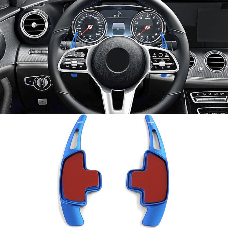 Pádla pod volantem Hliníkové pádla radenia pod volant Mercedes CLA C117 C118 CLS C218 C257, modrá | race-shop.sk