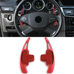 Aluminium paddle shifters for Mercedes ML W166 W251 SLK R172, red