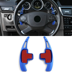 Hliníkové pádla radenia pod volant Mercedes W176 W246 W212 C207 A207 S212, modrá