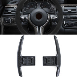 Karbónové pádla radenia pod volant pre BMW 5er F10 F11 6er F06 F12 F13, čierna