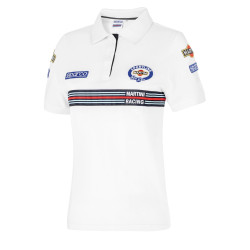 Dámska polokošeľa SPARCO MARTINI RACING Replica, biela