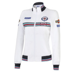 Sparco MARTINI RACING dámska mikina na zips, biela