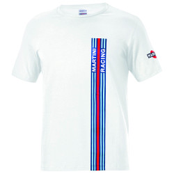Sparco MARTINI RACING Stripes biela T-shirt pro men - biela