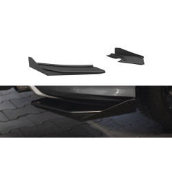Zadné bočné splittre Audi S3 Sedan 8V (čierno-červené + lesklé klapky)