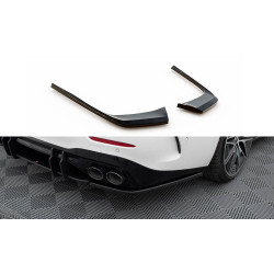 MAXTON DESIGN zadné bočné splittre pre Mercedes-Benz C AMG-Line / 43 AMG W206, lesklá čierna