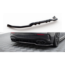 MAXTON DESIGN centrálny zadný splitter pre Mercedes-AMG A35 Hatchback W177 (so zvislými lištami), lesklá čierna