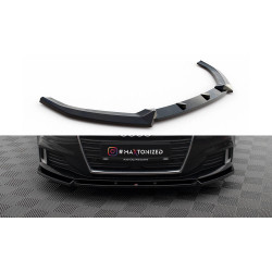 MAXTON DESIGN predný splitter pre Audi A3 Sportback 8V Facelift, lesklá čierna, V1