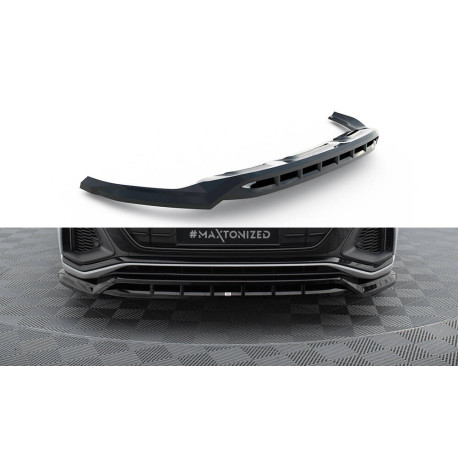 Body kit a vizuálne doplnky MAXTON DESIGN predný splitter pre Audi SQ8 / Q8 S-Line Mk1, lesklá čierna, V2 | race-shop.sk
