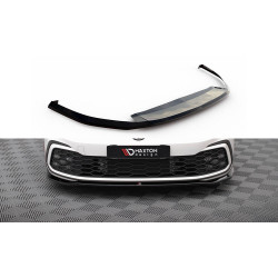 MAXTON DESIGN predný splitter pre Volkswagen Golf GTI / R-Line Mk8, lesklá čierna, V7