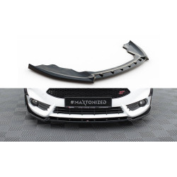 MAXTON DESIGN predný splitter pre Ford Fiesta ST Mk7 Facelift, lesklá čierna, V4