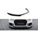 MAXTON DESIGN predný splitter pre Audi RS3 Sedan 8V Facelift, lesklá čierna, V5