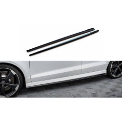 MAXTON DESIGN difúzory prahov pre Audi RS3 Sedan 8V Facelift, lesklá čierna, V2