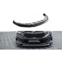 MAXTON DESIGN predný splitter pre BMW 5 M-Pack G60, lesklá čierna, V2