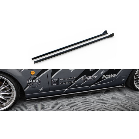 Body kit a vizuálne doplnky MAXTON DESIGN difúzory prahov pre Mazda MX5 NC (Mk3), lesklá čierna | race-shop.sk